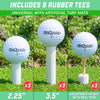 GoSports Rubber Golf Tees 9 Pack - 3x of 1.5 Inch, 2.25 Inch and 3.5 Inch Tees - Universal with Artificial Turf Golf Mats