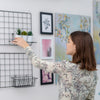 1 Pack Wire Wall Grid Panel | Photos & Pictures Display Grid Wall Panels | Black, Magnetic & Metal Grid | Wall Grid Organizer | Photo Grid | Grid Wire Board | Hanging Home, Office & Kitchen Decor