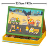 Petit Collage Magnetic Play Scene, Construction Site - Magnetic Game Board with Mix and Match Magnetic Animal Friends, Ideal for Ages 3+ - Includes 2 Scenes and 40 Magnet Pieces