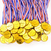 Darovly 50 Pieces Gold Plastic Winner Award Medals with Ribbon Necklaces for Sports,Games,Competition,Students Rewards,Talent Show,Parties,Party Favors or Decor