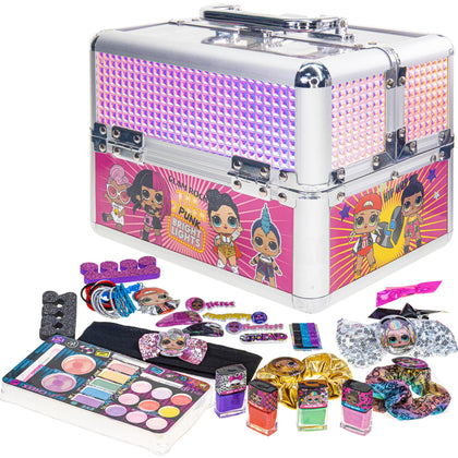 L.O.L. Surprise Townley Girl Makeup Set with Lip Gloss, Nail Polish, Hair Accessories for Kids Girls Ages 3+