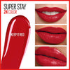 Maybelline Super Stay 24, 2-Step Liquid Lipstick Makeup, Long Lasting Highly Pigmented Color with Moisturizing Balm, Keep It Red, Red, 1 Count