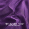 Exclusivo Mezcla Lightweight Reversible 3-Piece Comforter Set All Seasons, Down Alternative Comforter with 2 Pillow Shams, Queen Size, Deep Purple/Lilac