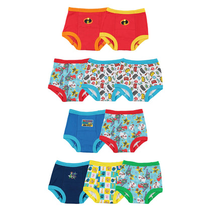 Disney Pixar Potty Training Pants with Cars, Toy Story, Nemo & More with Chart & Stickers in Sizes 2T, 3T and 4T, 10-Pack