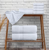 Luxury White Bath Towel Set - Combed Cotton Hotel Quality Absorbent 8 Piece Towels | 2 Bath Towels 700GSM | 2 Hand Towels | 4 Washcloths [Worth $72.95] 8Pc | White