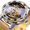 FORSINING Retro Steampunk Skeleton Automatic Diamond Royal Carving Men's Watches Elegant Mechanical Wrist Watch Neutral Clock