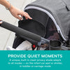 Evenflo Pivot Vizor Modular Reversible Stroller Travel System with LiteMax Infant Car Seat, Available in 6 Modes, Chasse Black