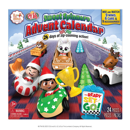 The Elf on the Shelf Sweet Spinners Advent Calendar for Kids - Includes 24 Playable Mini Figures - New Toy for Every Day of Christmas - For Ages 3 Years and Above