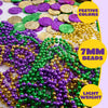 JOYIN 12 PCS Mardi Gras Beads Necklace, Green Purple Gold Metallic Mardi Gras Decorations Necklace Beads, Mardi Gras Accessories Throws Beads Bulk for Mardi Gra Party Favor