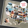 USA Photo Map - 50 States Travel Map - 24 x 36 in - Printed on Flexible Vinyl - Rewritable Double Layer Map of United States - Includes Secure Photo Maker - Unframed - Gray
