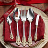 KEAWELL Luxury 45 Pieces 18/10 Stainless Steel Flatware set, Service for 8, silver plated with gold accents, Fine Silverware set and Dishwasher Safe