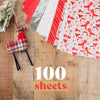 Christmas Tissue Paper for Gift Bags- 100 Sheets of Tissue Paper for Christmas Gift Wrap (20
