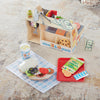 Melissa & Doug Wooden Slice & Stack Sandwich Counter with Deli Slicer - 56-Piece Pretend Play Wooden Food Toys, Kitchen Food Set For Toddlers And Kids Ages 3+