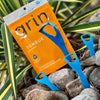 GRIN Tongue Cleaner, 32 Count, Disposable Tongue Cleaner, Hygienic Scraper, Recycled Plastic, Clean Tongue, Promote Fresh Breath, Includes Safe Fold- Back Tooth Pick