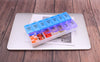 7 Day Weekly Pill AM PM Organizer, ShysTech Large Pill Case Pill Box for Pills/Vitamin/Supplements/Medication (Purple/Blue)