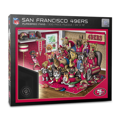 YouTheFan unisex adult San Francisco 49ers Purebred Fans 500pc Puzzle A Real Nailbiter , Team Colors, 500 Piece US