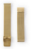 Wristology Gold Metal Mesh 16mm Watch Band - Quick Release Milanese Stainless Steel Easy Change Mens Womens Strap