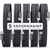 LISEN USB C Cable, 5-Pack [3.3/3.3/6.6/6.6/10FT] USB C to USB C Cable for iPhone 15 Pro Max Plus, 60W (3.1A) C Charger Cable Fast Charging for Samsung S23/22, MacBook Air Pro 2020, iPad Pro