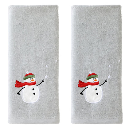 SKL Home Hand Towel Set, Snowman with Snowballs
