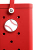 Baseball Charm for Bogg Bag, Simply Southern Totes, and Similar Style Bags. Acrylic 3