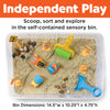 Creativity for Kids Sensory Bin: Construction Zone Playset - Preschool Learning Activities, Excavator Toys for Boys Ages 3-5+, Outdoor Toys and Gifts for Kids