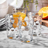 home essentials Juice Glasses Set Of 4 Water Tumbler Glasses Cups 7 oz Uses for Juice, Water, Cocktails, and more Beverages. Dishwasher safe