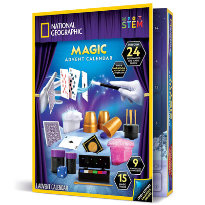NATIONAL GEOGRAPHIC Magic Advent Calendar 2023 - Jumbo Kids Advent Calendar with 24 Magic Tricks & Science Experiments, Christmas Countdown Calendar, Christmas Toys, Advent Calendar Magic