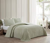 Beatrice Home Fashions Channel Chenille Bedspread, Queen, Sage