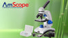 AmScope M162C-2L-PB10-WM-SP14-50P100S 40X-1000X Beginners Microscope Kit for Kids & Students w/Complete Science Accessory Kit + World of The Microscope Book