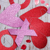 8 Pack Valentines Day Decor Heart Garland Banner Glitter Decorations for Home Mantel Classroom Party Anniversary Wedding Wall Decorations