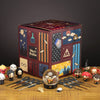 Paladone Harry Potter Advent Calendar 2023 Cube with 24 Gifts, 24 Day Christmas Countdown Includes Collectible Toy Keychains for a Lanyard Airtag or Backpack, Movie Pins, and a Harry Potter Snow Globe