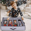 ProPik 2 Pack Christmas Figures Storage Box | Each Holds 4 Holiday Figurines up to 16 | Adjustable Nutcracker Decor Ornament Storage Container | Xmas Decorations Accessories Boxes (Gray)