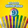 Crayola Washable Glitter Glue Pens, 9 Count, Colors may vary