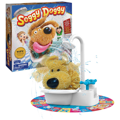 Soggy Doggy, The Showering Shaking Wet Dog Award-Winning Board Game for Family Night Fun Games for Kids Toys & Games, for Kids Ages 4 and up