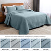 Mellanni Bedspread Coverlet Set - King Size Bedding Cover with Shams - Ultrasonic Quilting Technology - 3 Piece Oversized King Quilt Set - Bedspreads & Coverlets (King, Spa Blue)