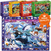 Puzzles for Kids Ages 4-6 - 4 x 60 Puzzles for Toddlers 3-5 by QUOKKA - Educational Search & Find Toy for 6-8-10 yo for Learning Forest Polar, USA National Park Animals & City Life