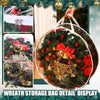 4 Pieces Clear Christmas Wreath Storage Container 24 Inches Xmas Wreath Storage Bag Plastic Christmas Garland Container with Dual Zippers and Reinforced Handles for Xmas Seasonal Wreath (Clear)