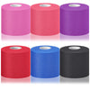 6 Pieces 30 Yards Pre-wrap Foam Underwrap Tape Sports Athletic Elastic Tape Rolls for Ankles Wrists Hands Knees Hair (Vivid Colors)