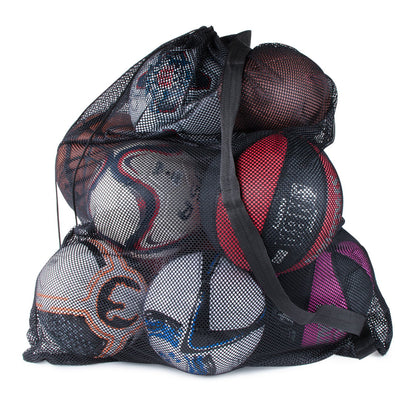 Super Z Outlet Sports Ball Bag Drawstring Mesh - Extra Large Professional Equipment with Shoulder Strap Black (30
