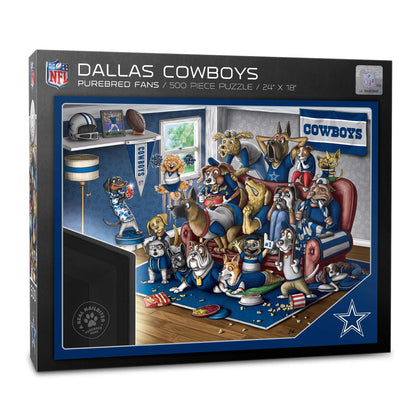 YouTheFan NFL Dallas Cowboys Purebred Fans 500pc Puzzle - A Real Nailbiter