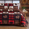 Great Bay Home Bedding Set, Lodge Bedspread Size Quilt with 2 Shams, Cabin 3 Piece Reversible All Season Quilt Set, Rustic Quilt Coverlet Bed Set, Stonehurst Collection, Red/Black, King
