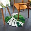 FrecklePot Albo Monstera Non Slip Bath Mat or Kitchen Tufted Rug | Plant Leaf Shaped Kids Pets Floor Mat Carpet, Green, 30