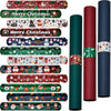 Lewtemi 24 Pcs Christmas Wrapping Paper Holder Flip Wraps Christmas Gift Wrapping Organizer Storage Wrapping Paper Organizer Poster Holder for Storage Stabilizer Slap Bands Roll Holder (Cute)