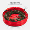 ZOBER Christmas Wreath Storage Container - 36 Inch Wreath Bag for Artificial Wreaths - Dual Zippered Wreath Storage W/Strong, Durable Handles - Red