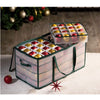ZOBER Plastic Christmas Ornament Storage Box Large with 2-Sided Dual-Zipper Closure - Keeps 128 Holiday Ornaments, Xmas Decorations Accessories, 3