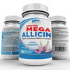 100% Mega Allicin Stabilized Patented Allicin from Garlic | Powerful 180,000mcg (180mg) 90 Vegetarian (vCAPS) Odor-Controlled, Non-GMO, Gluten-Free | Derrived from Allium Sativum (90 Count)
