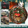 4 Pieces Clear Christmas Wreath Storage Container 24 Inches Xmas Wreath Storage Bag Plastic Christmas Garland Container with Dual Zippers and Reinforced Handles for Xmas Seasonal Wreath (Black)