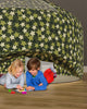 Skywin Air Tent Fort Large Camo Stars with Floor Playhouse for Kids - Inflatable Kids Fort Sets Up and Stores Away in Seconds (Fan NOT Included)