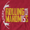 Wishful Inking Rollin with Mahomes Football Fans Classic T-Shirt (S, Red)