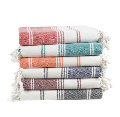 LANE LINEN 100% Cotton Beach Towel with Bag 6 Piece Towels Oversized 39
